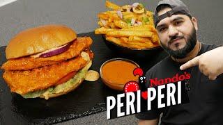 Peri Peri Chicken Burger with Cheese Fries & Sauce | Halal Chef's Peri Peri Chicken