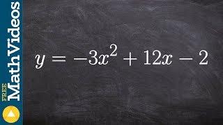 How to complete the square by factoring out a negative 3