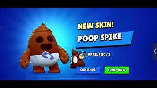 I bought the poop spike skin for 199 gems