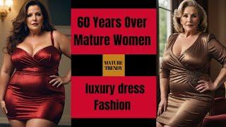 60 Years Over Elegant Mature Women | Luxury Dress Fashion