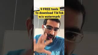 9 FREE tools to download TikTok videos without watermark #shorts