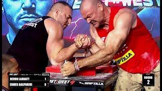 Devon Larratt vs Ermes Gasparini 3-0. Armwrestling