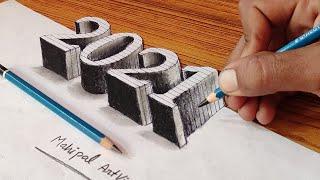 3d trick Art on paper ! 3D Art 2021, How to draw 3d 2021