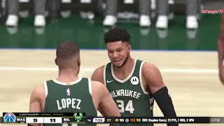 NBA MILWAUKEE BUCKS  vs WASHINGTON WIZARDS  GAMEPLAY PS5 UHD