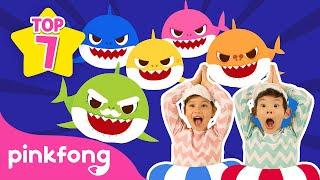 [TOP7] Baby Shark Dance Songs | Animal Songs | Compilation for Kids | Pinkfong Songs for Children