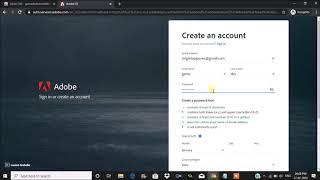 How to create a account on Adobe