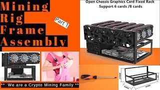 Mining Rig Assembly (how to: with Mrs. New England Crypto) Open Air Frames are awesome!