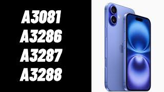 iPhone 16 A3081, A3286, A3287, A3288 Model Number Differences