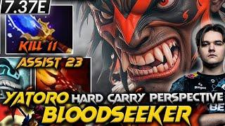 7.37E- Crazy Yatoro Bloodseeker The Hard Carry- Dota 2 Gameplay Epic Comeback (no commentary | guide