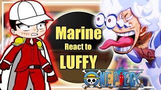  Past Marines React To Luffy | One piece | Luffy | Gacha Club