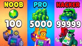 NOOB vs PRO vs HACKER - Brawl Stars