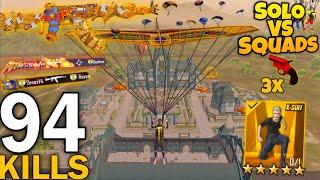 SOLO VS SQUAD! NEW BEST LOOT GAMEPLAY with AWM +P90Pubg Mobile BGMI