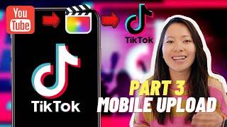 How to upload a video to TikTok app on iOS in UNDER 3 MINUTES #tiktok #feisworld #YouTubeForTikTok