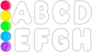 Let's Learn How to Draw Alphabet ABCD & Numbers 1234 for Beginners Step by Step || KS ART