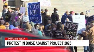 Protesters rally at state capitol as part of "50-50-1" movement