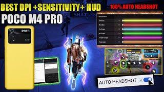 Poco M4 Pro free fire best auto headshot dpi hud sensitivity setting after free fire new update