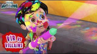 Happy Holi Vir | Vir The Robot Boy | Vir Vs Villains Compilation 2025 | 18 | S1 Wow Action