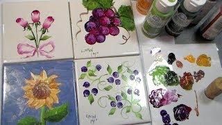 Painting Ceramic Tiles with Folk Art Enamels