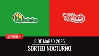 Sorteo Nocturno de Quiniela y Tómbola - 08/03/2025 / Emisión en directo de Loteria Uruguaya