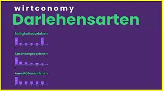 Darlehensarten Überblick | Fälligkeitsdarlehen, Abzahlungsdarlehen, Annuitätendarlehen | wirtconomy