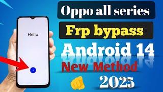 All Oppo FRP Bypass Android 14 Update || New Track 2025 | All Oppo Google Account Bypass Without pc