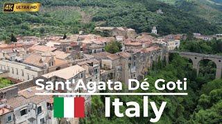  Sant ' Agata Dé Goti , Italy 4K | Drone Tour of a Cliffside Medieval Jewel