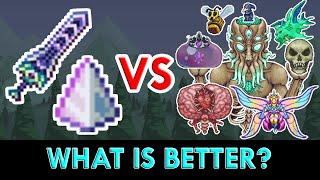 Terraria 1.4 - Zenith vs Last Prism Comparison | 2 Strongest Weapons vs ALL Bosses (Master Mode)