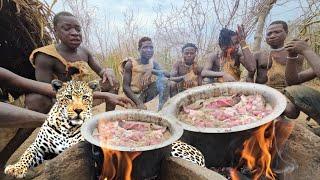 Hadzabe Tribe Eating Raw Unwashed Meat & Culinary Traditions||True Last Hunters