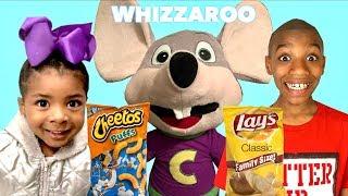 Chuck E Cheese Portal to Target (How to Shop, Healthy, Food) Pretend Play Shopping