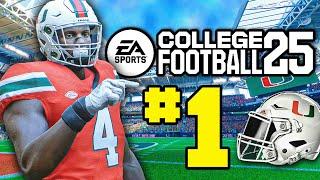 College Football 25 Dynasty Ep.1 - The Miami Hurricanes Have a New Coach