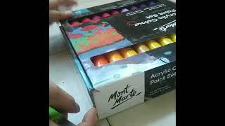 mont marte 36 acrylic paint set/ #shorts #acrylic #unboxing #unboxingvideo