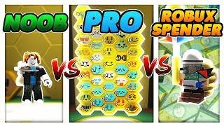 NOOB vs PRO vs ROBUX SPENDER! (Roblox Bee Swarm Simulator)