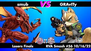 RVA Smash #56: smub (Ridley) vs GRAvITy (Fox) - LOSERS FINALS - Super Smash Bros Ultimate SSBU