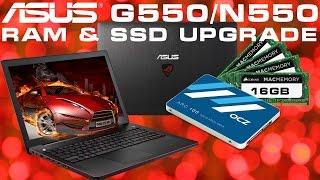 ASUS G550JK N550JK Замена HDD на SSD и расширение ОЗУ