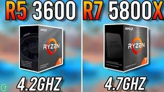 Ryzen 5 3600 vs Ryzen 7 5800X - Tested in 2024