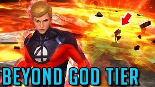 ONE SHOT GOD IS BACK!! HUMAN TORCH INSANE DAMAGE COMBO - Marvel Future Fight