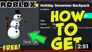 *FREE ITEM* HOW TO GET HOLIDAY SNOWMAN BACKPACK IN ROBLOX COMMUNITY SPACE