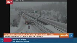 Spokane County cautions drivers as winter storm hits the inland northwest