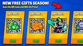 NEW! SEASON FREE GIFTS QR CODE  BRAWL STARS UPDATE