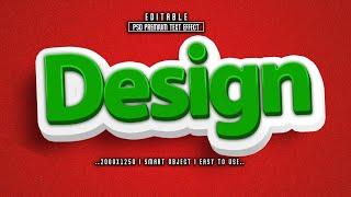 Editable 3D Text Effect in Photoshop Tutorial  #346 || 3D photoshop