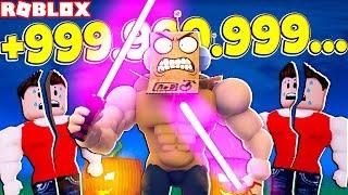 НАКАЧАЛ 999.999.999 СИЛЫ и СТАЛ ТОП МИРА! СИМУЛЯТОР ЛАЗЕРНОГО КАЧКА! ROBLOX