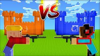 ЗАМОК ИЗ ЛАВЫ VS ЗАМОК ИЗ ВОДЫ В МАЙНКРАФТ 100% ТРОЛЛИНГ ЛОВУШКА MINECRAFT