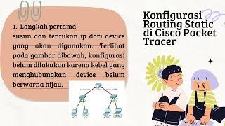 Konfigurasi Routing Static di Cisco Packet Tracer