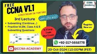 Lecture 3 | Subnetting (Continue...) Questions to solve | FREE CCNA 200-301 | Module 1 : Day 3