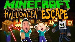 Kids Workout! MINECRAFT HALLOWEEN ESCAPE! (Video Game Exercise for Kids)