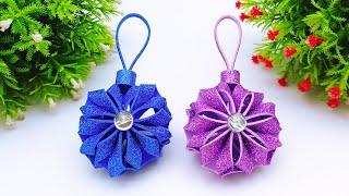 How To Make Christmas Hanging Ornaments Decorations | Hanging Christmas Crafts Idea | Foamiran Craft