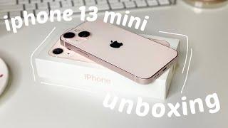 [unboxing]  iPhone 13 mini pink  | aesthetic | iPhone 13 mini vs iPhone 11 pro max