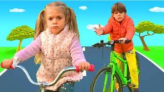 How Anabella learns to ride a bike | useful video for children