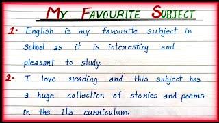 10 Lines on My Favourite Subject In English for Students|