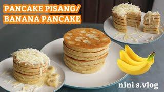 RESEP PANCAKE PISANG TEFLON KEKINIAN TANPA MIXER#LEMPENG PISANG #BANANA PANCAKE